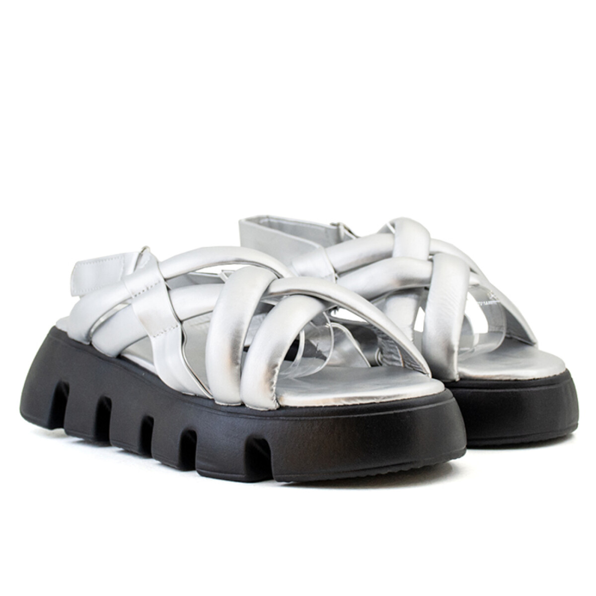 Sandalias Chill Sunday tiras trensadas de Mujer 2088-1 - Plateado 