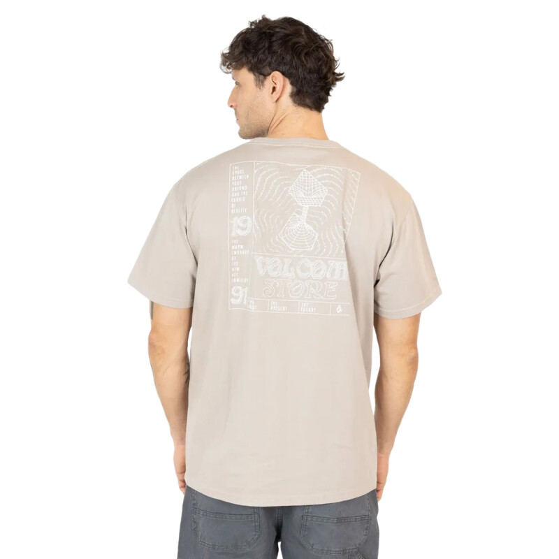 Remera Volcom Oversize Time Wave Custom - Beige Remera Volcom Oversize Time Wave Custom - Beige