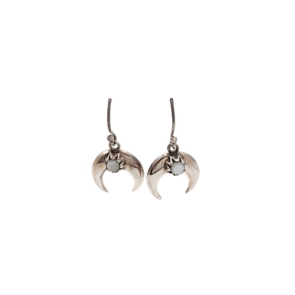 Caravanas Luna-Plata 925-Piedra Nacar-CA3357 conpiedra