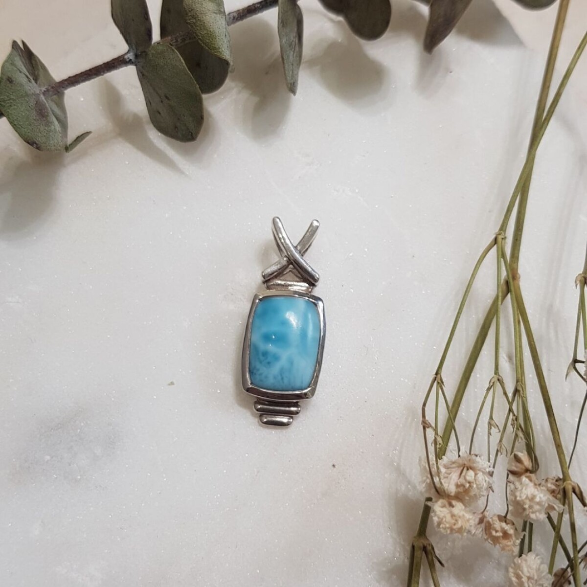 Dije Larimar- Plata 925 
