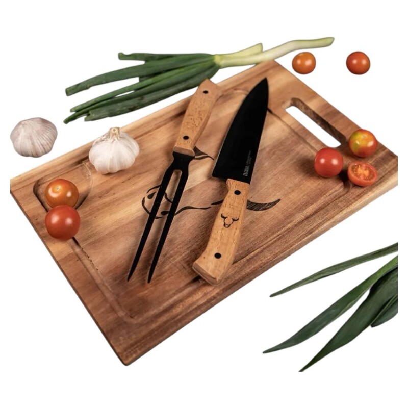 Set De Cuchillo Y Pincho Tenedor Para Asado Wayu Set De Cuchillo Y Pincho Tenedor Para Asado Wayu