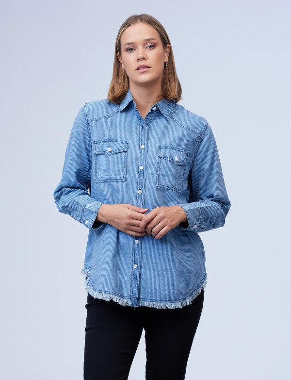 Camisa Tencel Lineas JEAN