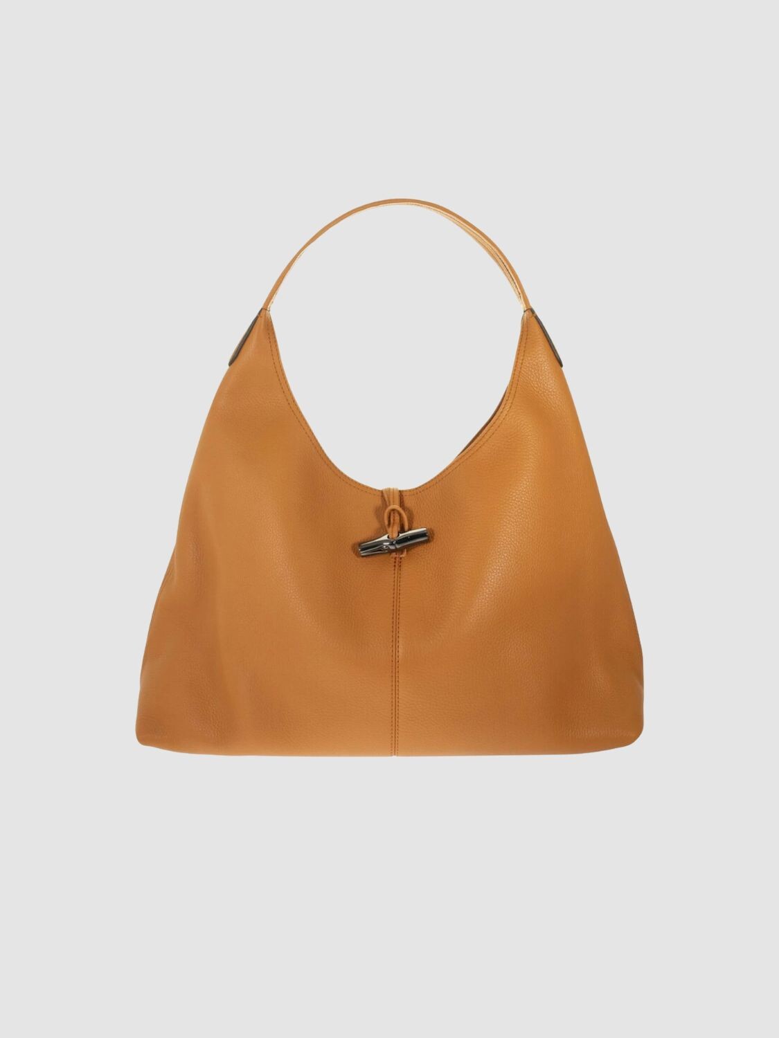 Longchamp -Cartera Hobo de cuero, Roseau Essential Mostaza