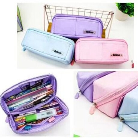 CARTUCHERA CON CIERRE REPARTICIONES COLORES SURTIDOS 001