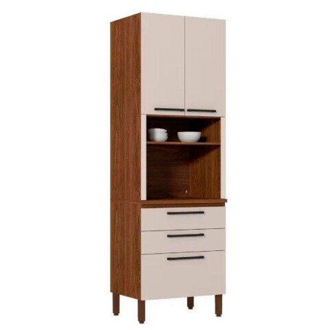 Mueble P/Micro Ametista 2Cjnes Nog/Off W Mueble P/Micro Ametista 2Cjnes Nog/Off W