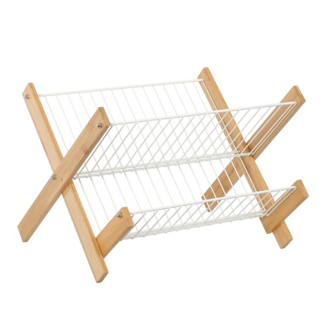 Escurridor De Platos Plegable 2 Niveles Bambú Escurridor De Platos Plegable 2 Niveles Bambú