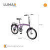Bicicleta Plegable Rodado 20 Shimano Parrilla Violeta