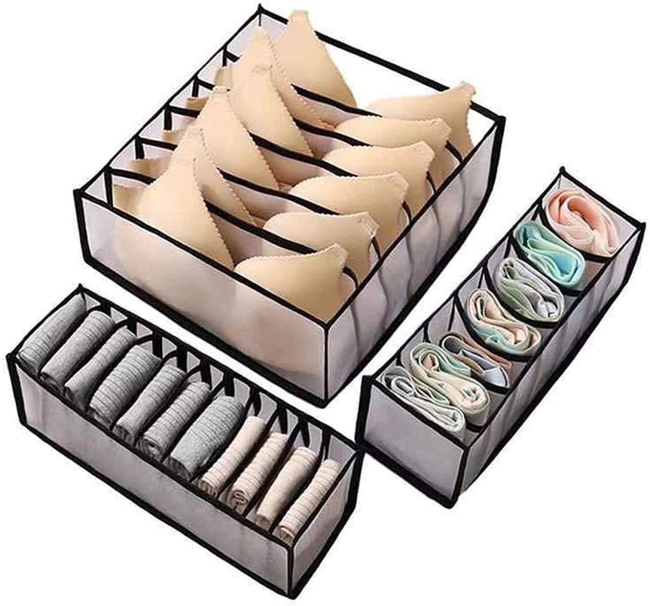 Set organizadores plegables - 6, 7 y 8 compartimientos 