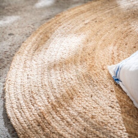 Alfombra Redonda De Yute 120cm U