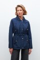 Campera impermeable capucha desmontable azul marino