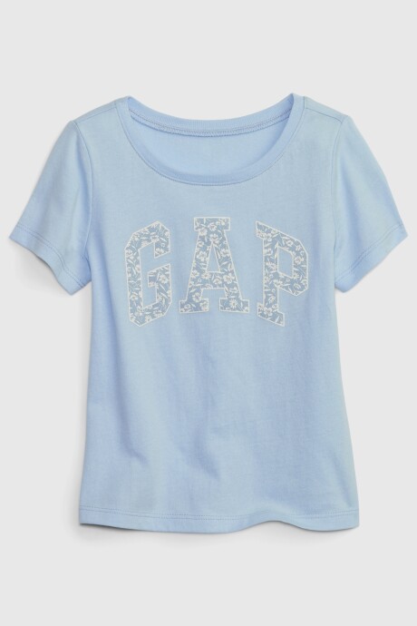 Remera Logo Gap Manga Corta Toddler Niña Cerulean Blue 402