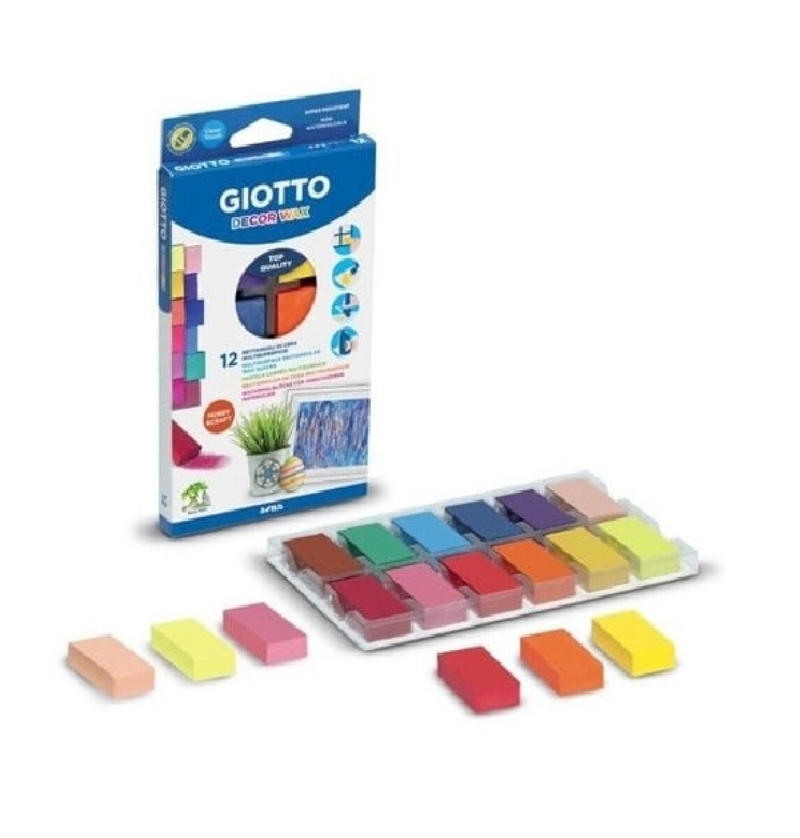 Setx12 rectangulos de Cera Giotto 