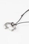 Collar cordón metal bull plateado