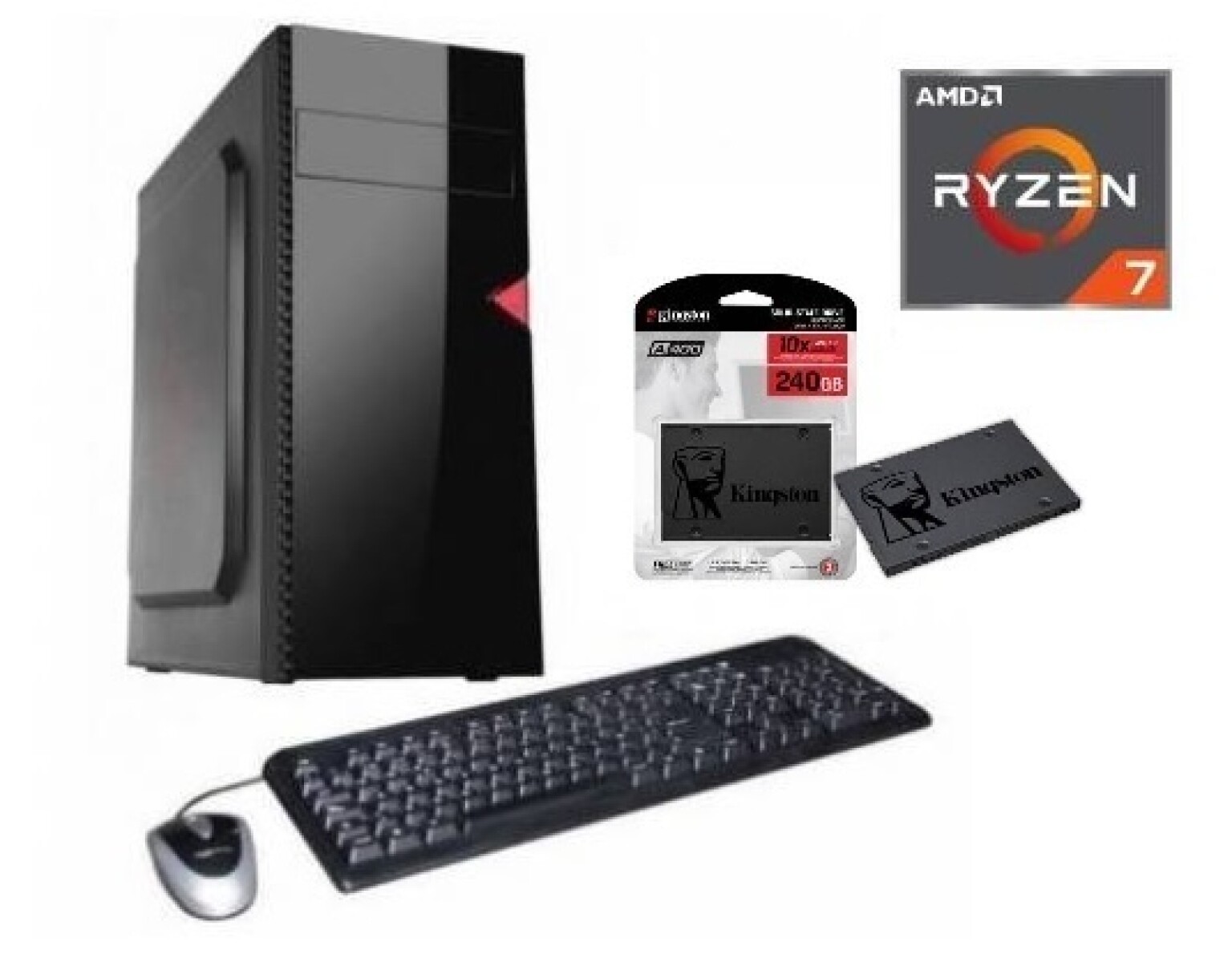 Equipo Nuevo Amd Ryzen 7 + Disco Ssd de 240GB 