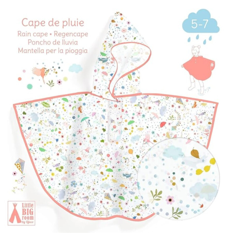 Poncho de Lluvia Rocket Djeco Rosa