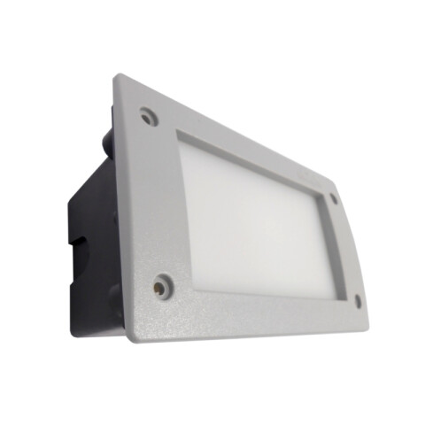 Luminaria de embutir LED rectangular gris IP66 FL0340