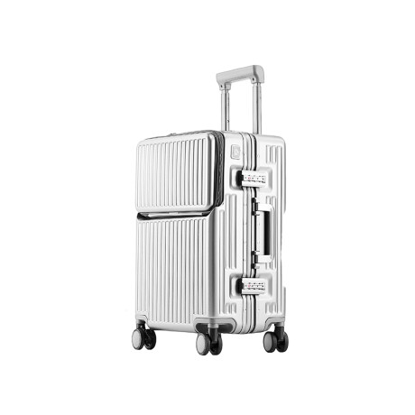 Valija carry on rígida con bolsillo delantero Gris