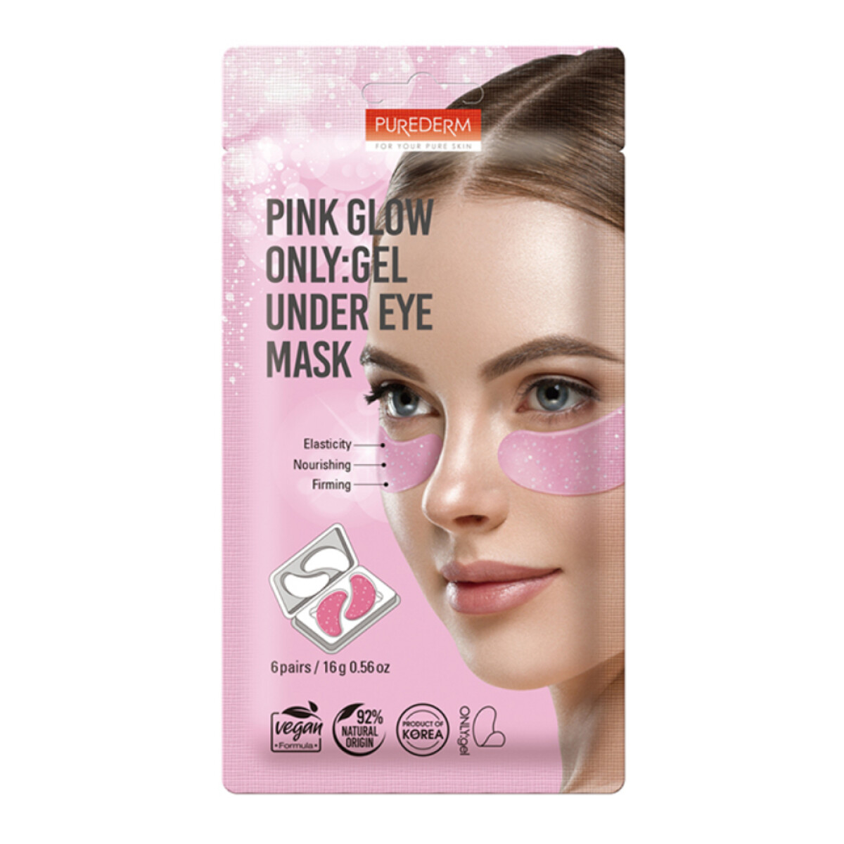 Mascarilla para Ojos Purederm Pink Glow Onlygel Under Eye Mask 