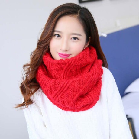 Cuello tejido Rojo