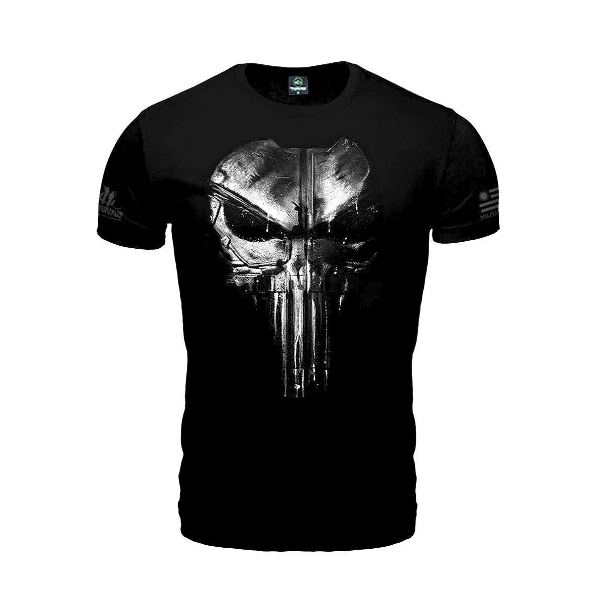 Remera manga corta Punisher Skull - Negro 