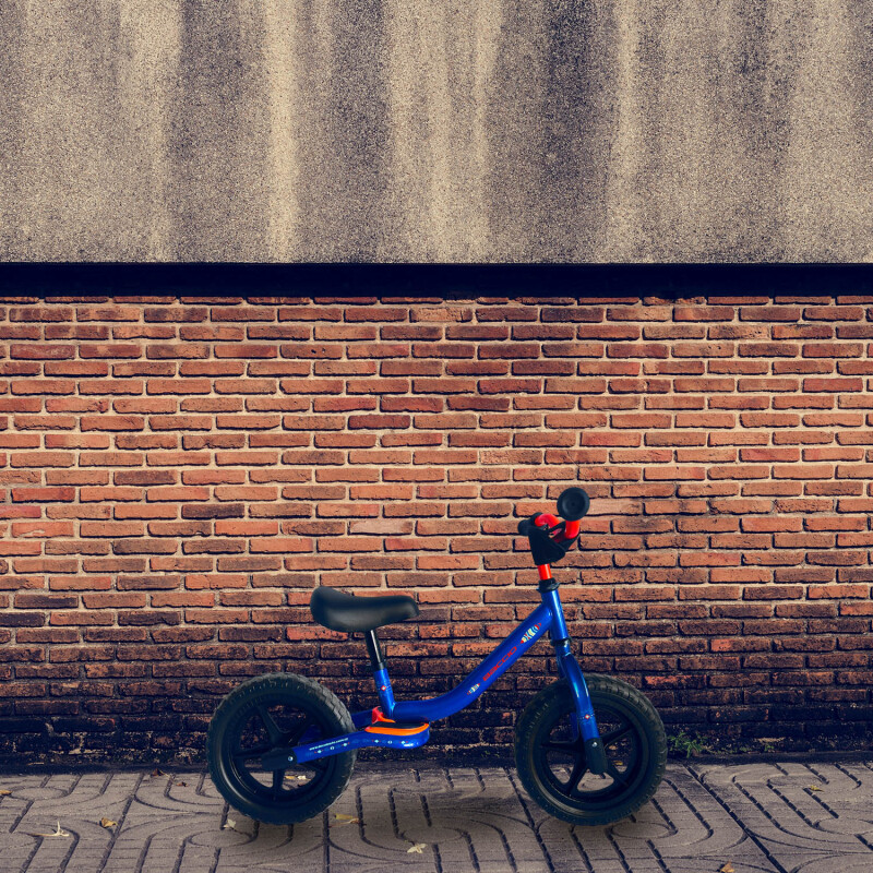 Bicicleta Infantil Baccio Balance Rodado 12 Diseño Niño AZUL-NARANJA