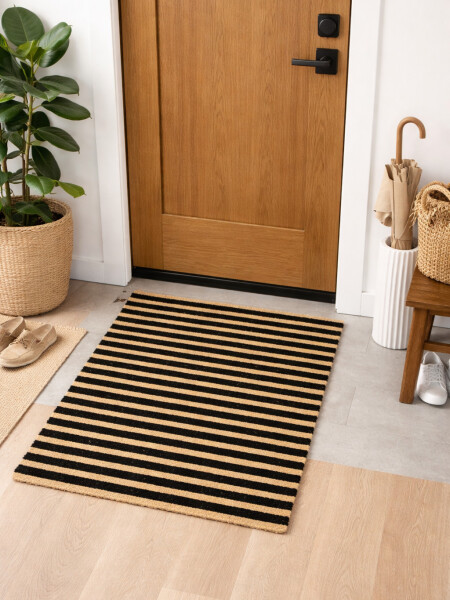 FELPUDO COCO A RAYAS NATURAL