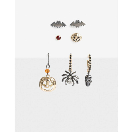 Set De Aros Halloween Combinacion Multicolor
