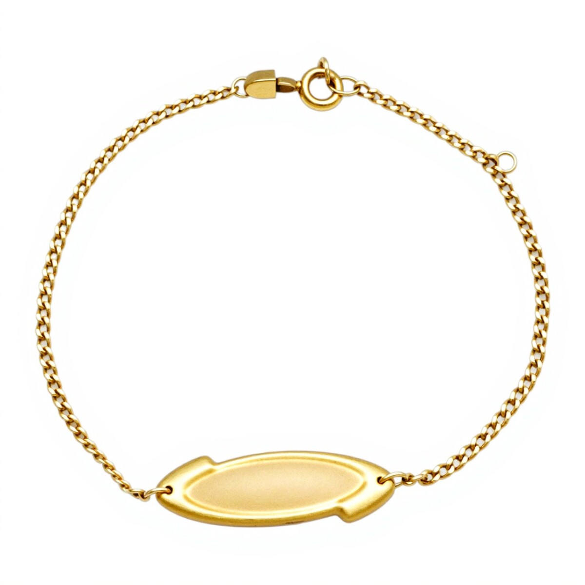 Pulsera Identidad Barbado -Oro bajo-Sin Piedra-PU8020 - sinpiedra 