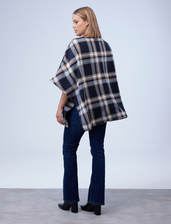 Poncho Zip Soft AZUL/MULTI