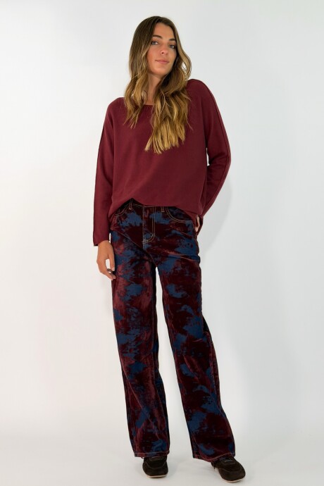 PANTALON ZAHARA Bordo
