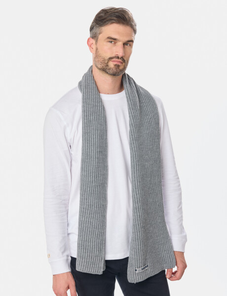 BUFANDA TEJIDO GRUESO RIB Gris