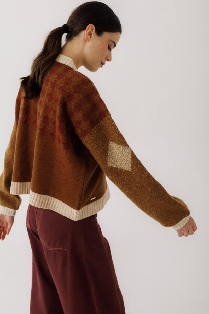 PRE VENTA Cardigan Rombos Camel