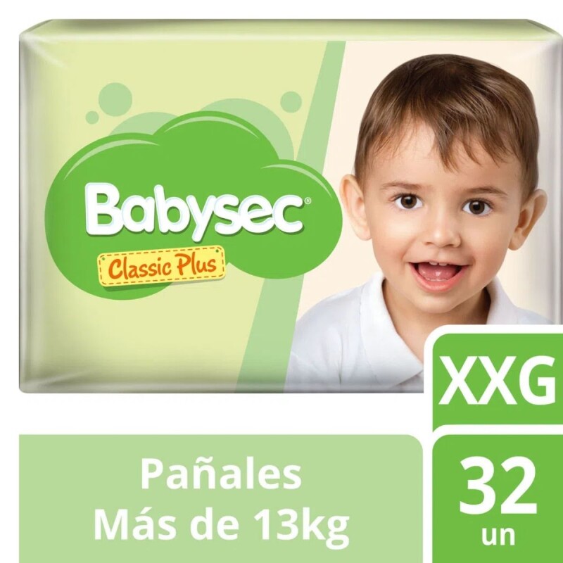 Pañales Babysec Classic Plus XXG X32 Pañales Babysec Classic Plus XXG X32