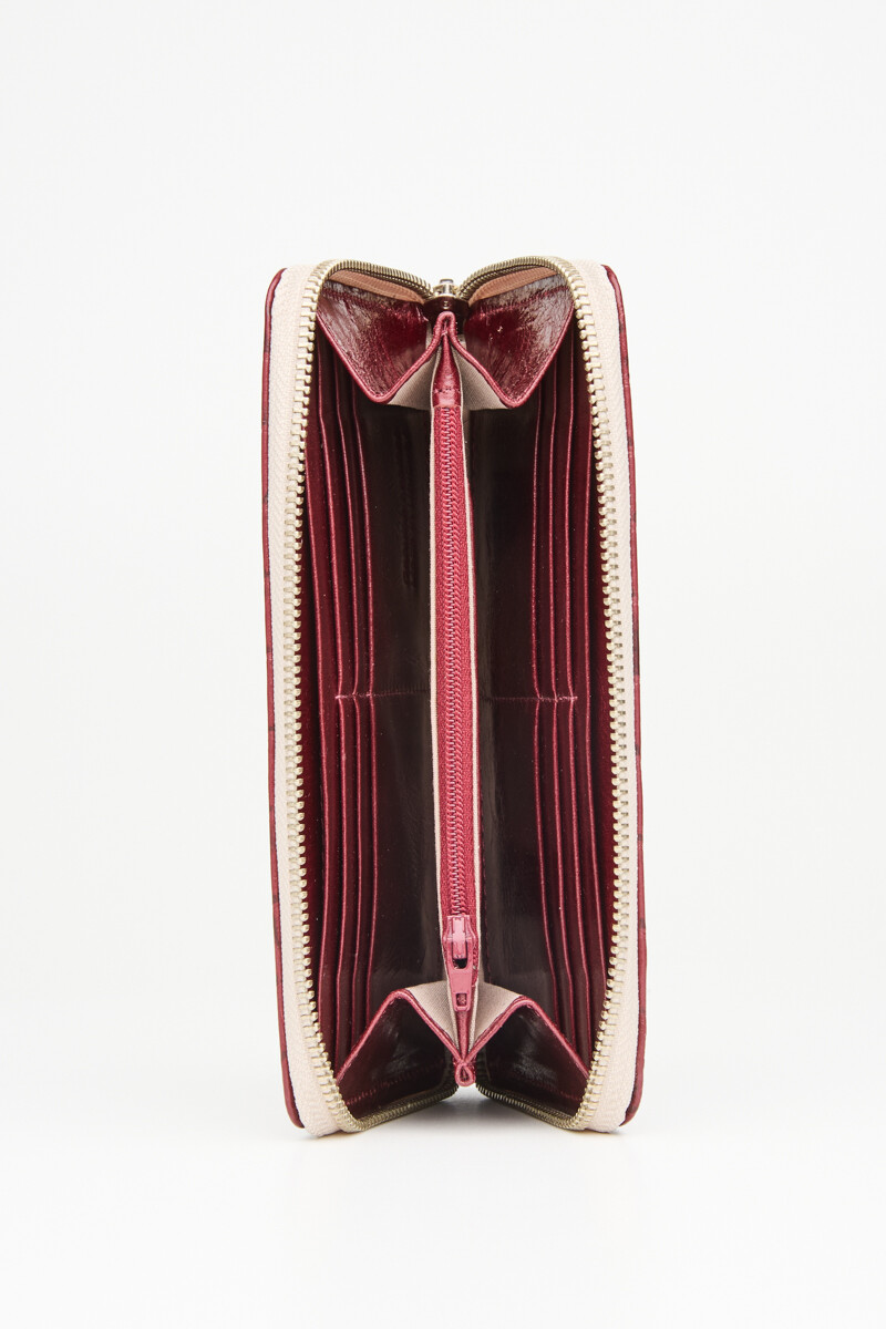 Billetera Roma Crocco Bordeaux