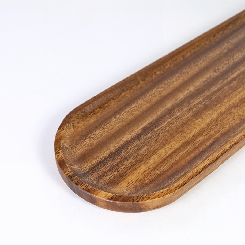 BANDEJA OVAL MARRON COMB 60X15X2CM Unica