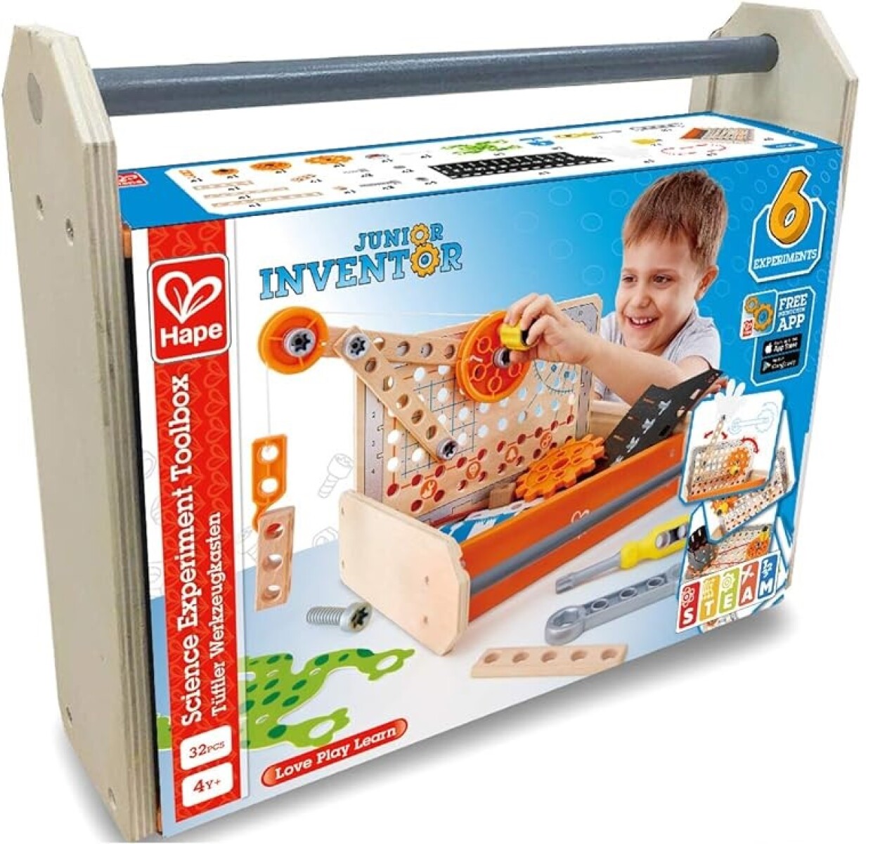 Hape Caja de herramientas de experimentos científicos 