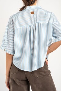 Blusa Rayada Celeste