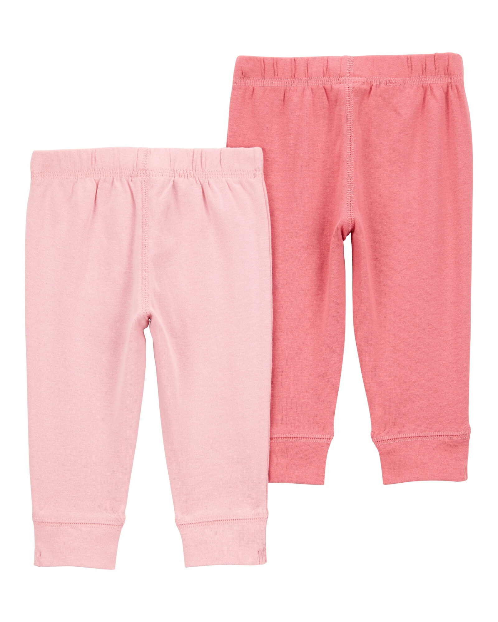 Pack dos pantalones de algodón, rosados Sin color
