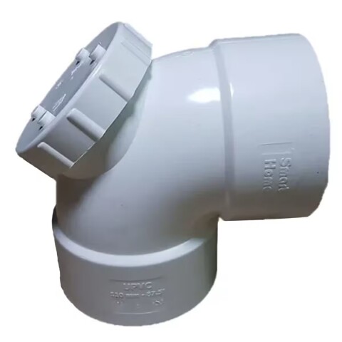 Codo PVC 87º30 110 HH SMART HOME c/tapa inspección Codo Pvc 87º30 110 Hh Smart Home C/tapa Inspección