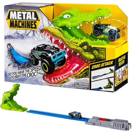 Pista Lanzador Hot Attack C/ Vehículo Metal Machines Coco