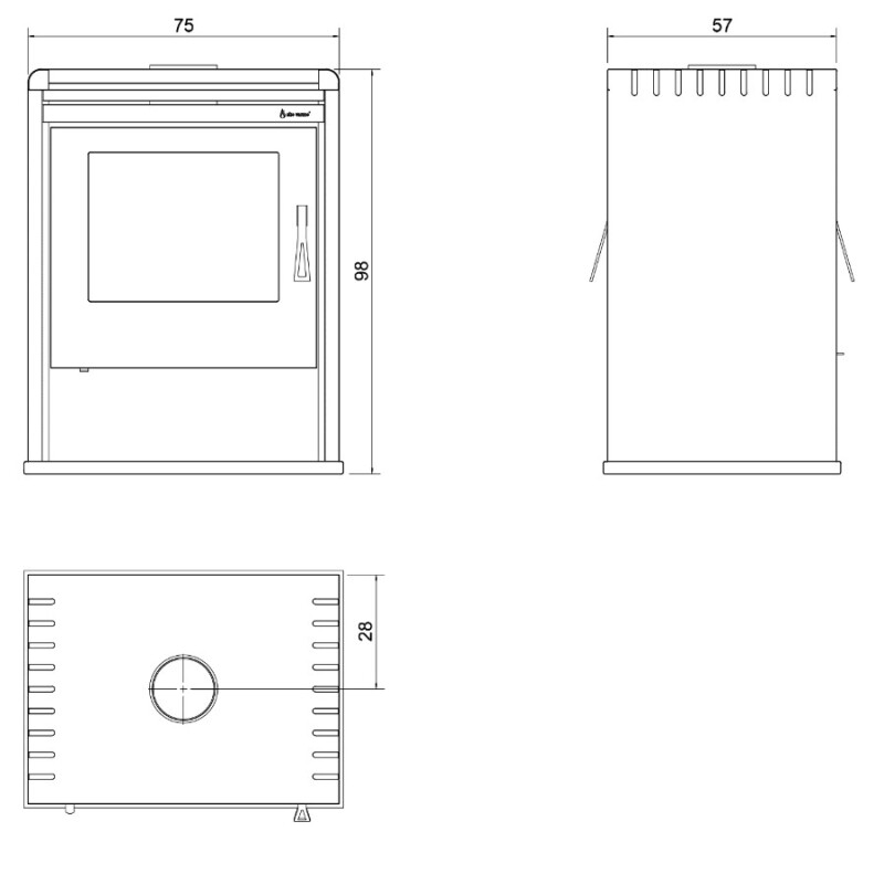 Calefactor Rapsodia 472 Doble Frente Eko Varmo Calefactor Rapsodia 472 Doble Frente Eko Varmo
