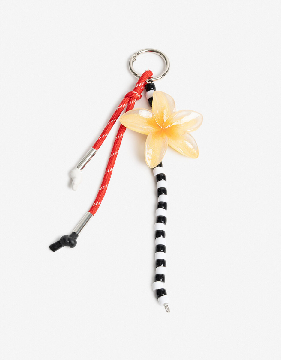 Llavero Y Bag Charm Flor Hawaiana 
