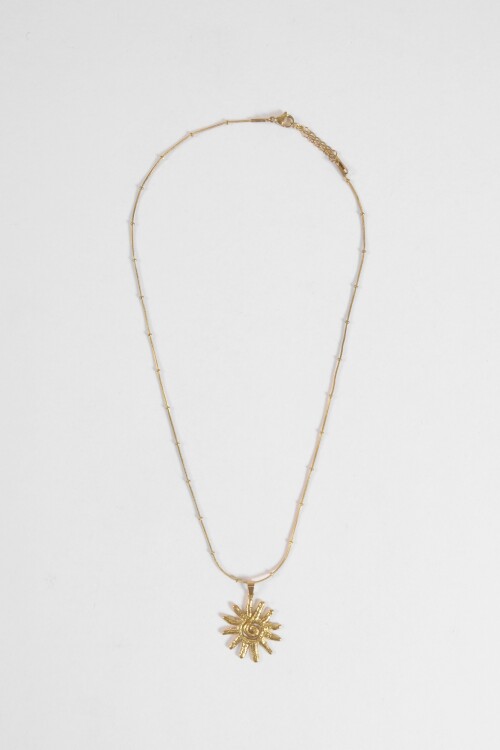 Collar acero espiral dorado
