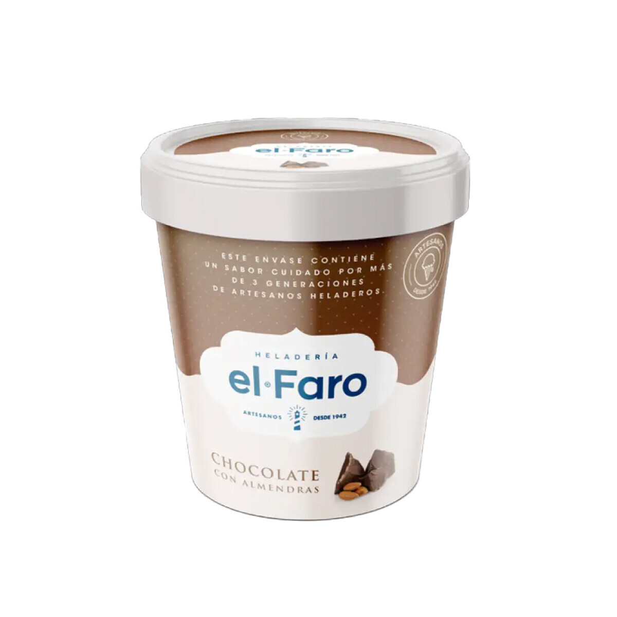 Helado de Chocolate y Almendras El Faro 1.1 L 