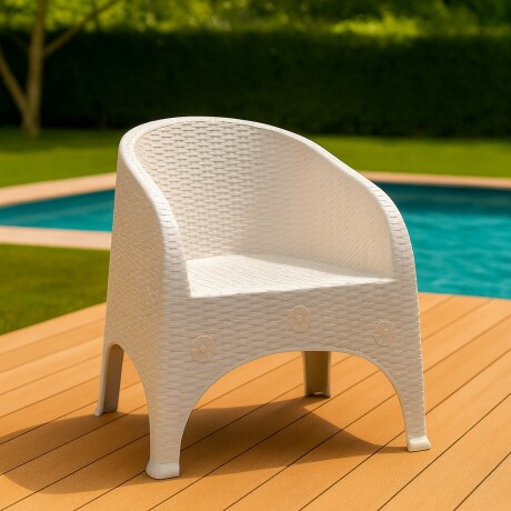 Sillón simil ratán BLANCO