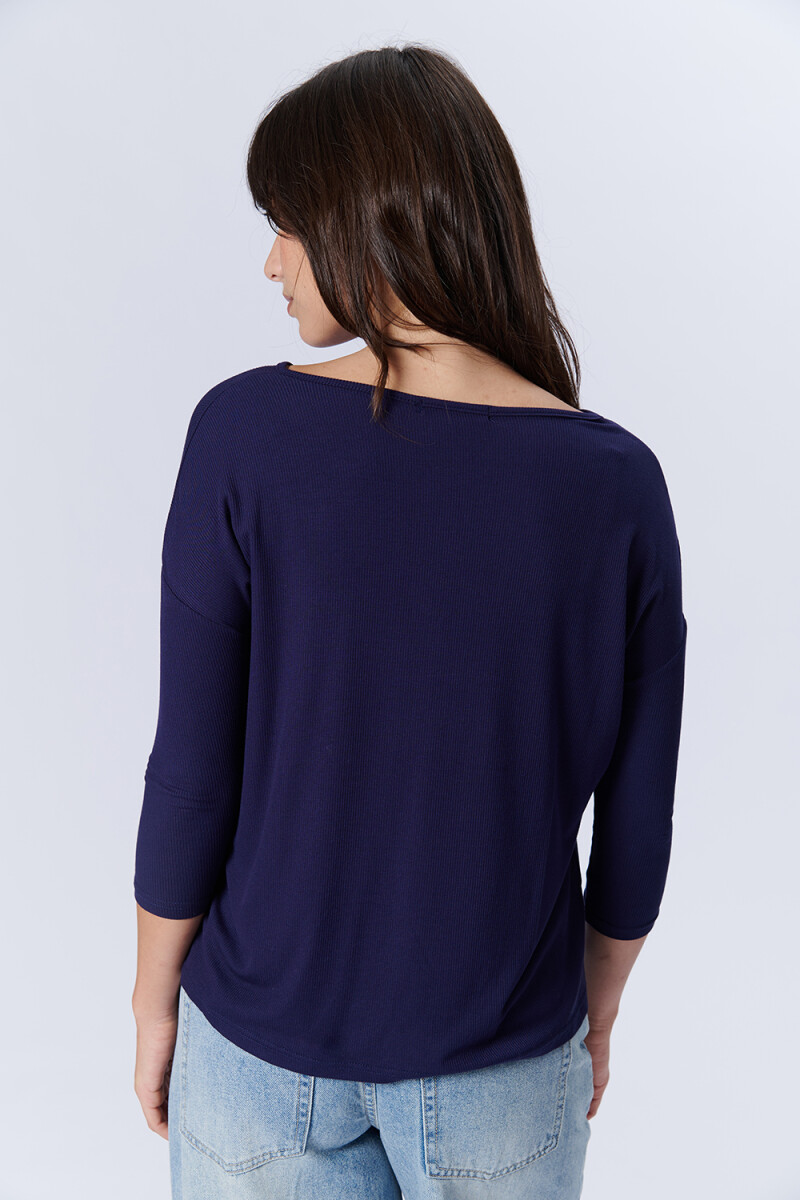 Remera Viscosa Azul Marino