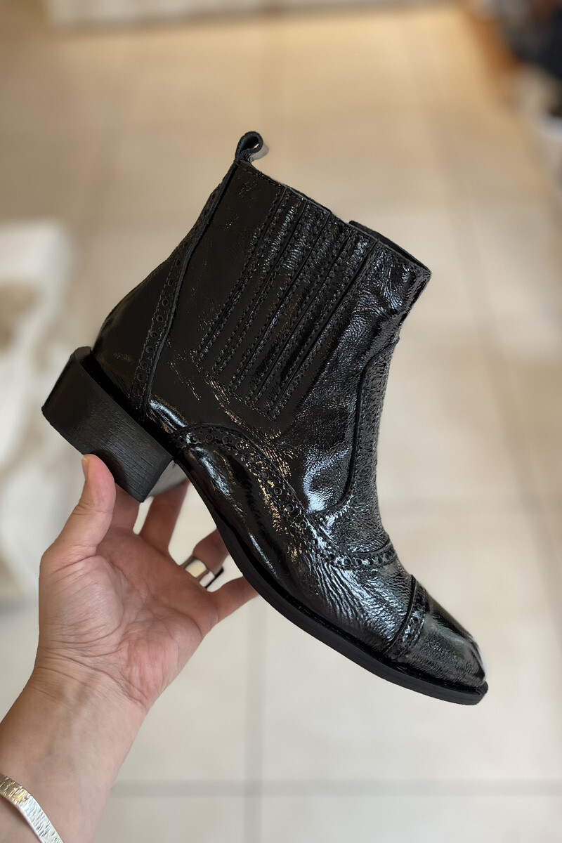 Bota turin - Charol negro 