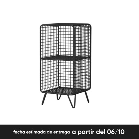 Rack dos estantes vertical Negro