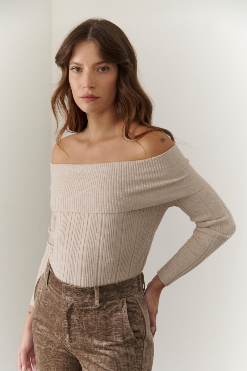 SWEATER BARDOT BEIGE
