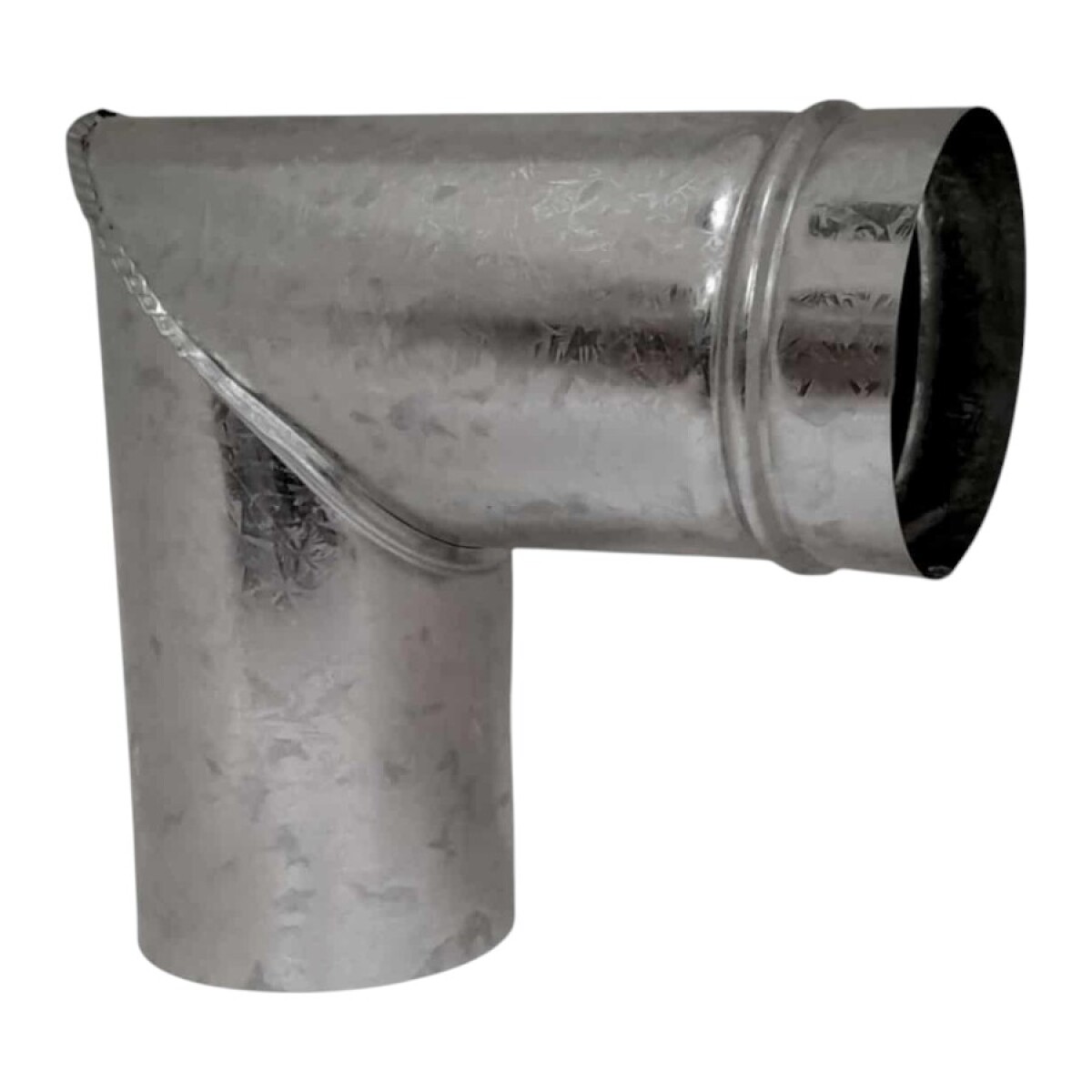 Codo recto caño galvanizado 10 cm 